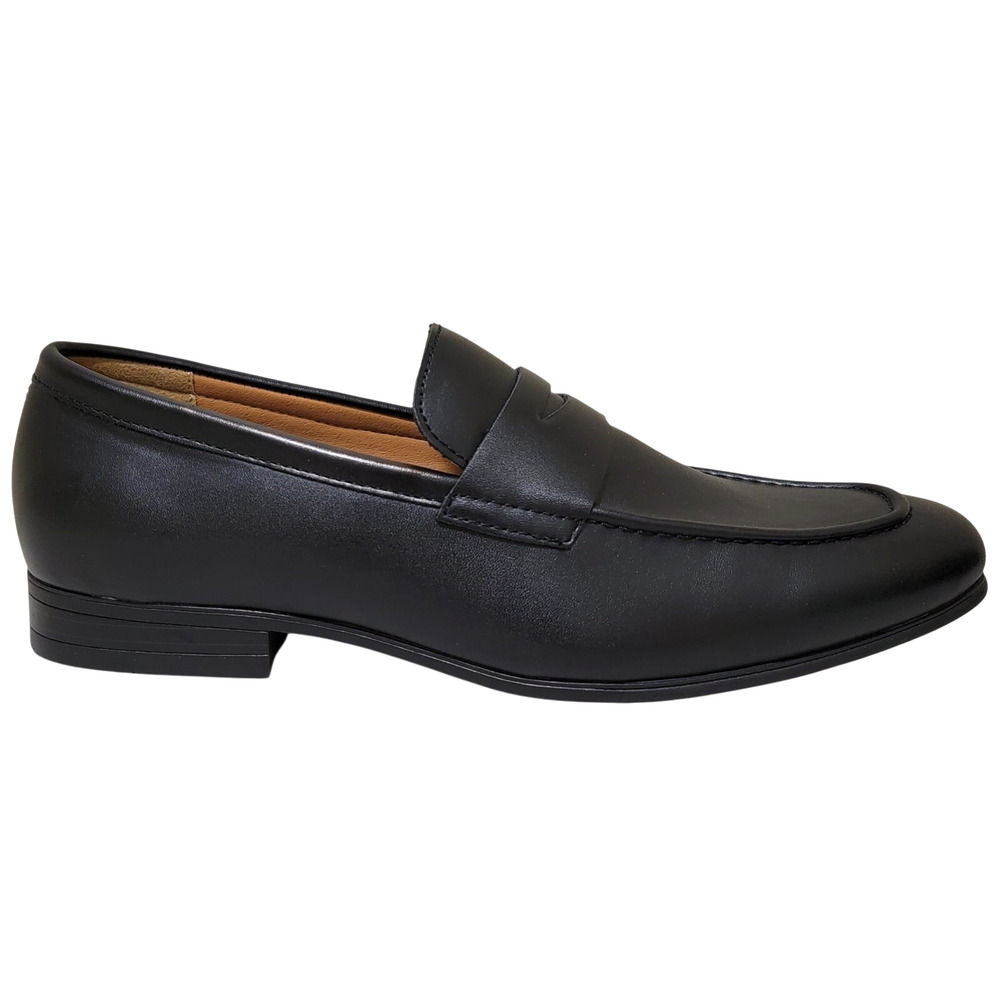 Alfani Men Parkerr Slip On Penny Loafers Size US 8M Black Smooth Faux Leather - Picture 2 of 6